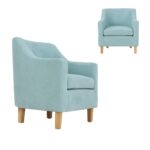 BETA Πολυθρόνα - Μπερζέρα Σαλονιού - Καθιστικού, Ύφασμα Ανοιχτό Βεραμάν κωδ. 0706-Ε-00019878