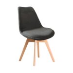 MARTIN Καρέκλα Οξιά Φυσικό, Ύφασμα Γκρι, Αμοντάριστη Ταπετσαρία κωδ. 0706-Ε-00022052