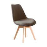 MARTIN Καρέκλα Οξιά Φυσικό, Ύφασμα Μπεζ, Μονταρισμένη Ταπετσαρία κωδ. 0706-Ε-00022055