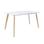 MARTIN Τραπέζι Κουζίνας - Εστιατορίου, Οξιά Φυσικό, MDF Άσπρο κωδ. 0706-Ε-00022092