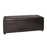 DENISE Σκαμπό Αποθηκευτικό - Ταμπουρέ, PU Σκούρο Καφέ κωδ. 0706-Ε-00013813