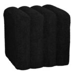 TOGO Σκαμπό Βοηθητικό, Teddy Ύφασμα Μαύρο κωδ. 0706-Ε-00024985