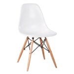 ART Wood Καρέκλα Τραπεζαρίας – Κουζίνας, Πόδια Οξιά, Κάθισμα PP Άσπρο - Πλήρως K/D κωδ. 0706-Ε-00020600