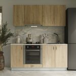 Σύνθεση Κουζίνα Alice 180cm Oak Sonoma 180x60x82cm M307.07