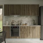 Σύνθεση Κουζίνα Codi 220cm συρτάρια Truffle 220x60x82cm M302.08