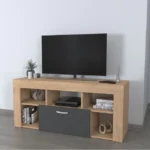 Έπιπλο τηλεόρασης Midili Megapap χρώμα sapphire oak - ανθρακί 135x42x60,7εκ. κωδ. 0711-253732