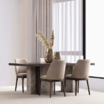 Σετ Τραπεζαρίας AZIA χρ.ΚΑΦΕ-MARBLE κωδ.0739-SETAZTBL