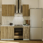 Σύνθεση Κουζίνα Mia 120cm συρτάρια Truffle 120x60x82cm 9SKIMIA-TRUFFLE