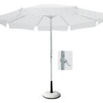 ΟΜΠΡΕΛΑ Αλουμινίου Σκελετός Άσπρο, Ύφασμα Άσπρο κωδ.0706-Ε-00001117