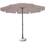 ΟΜΠΡΕΛΑ Αλουμινίου Σκελετός Ανθρακί - Ύφασμα Μπεζ κωδ.0706-Ε-00010460