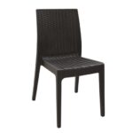 DAFNE Καρέκλα Τραπεζαρίας Κήπου Στοιβαζόμενη, PP Rattan Look UV Protection, Καφέ κωδ. 0706-Ε-00014222