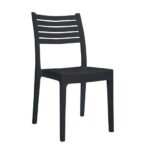 OLIMPIA Καρέκλα Τραπεζαρίας Κήπου Στοιβαζόμενη, PP - UV Protection, Απόχρωση Ανθρακί κωδ. 0706-Ε-00017321
