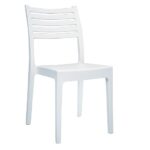 OLIMPIA Καρέκλα Τραπεζαρίας Κήπου Στοιβαζόμενη, PP - UV Protection, Απόχρωση Άσπρο κωδ.0706-Ε-00017322
