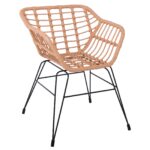 SALSA-S Πολυθρόνα Κήπου, Μέταλλο Βαφή Μαύρο, Wicker Φυσικό (χωρίς μαξιλάρι) κωδ. 0706-Ε-00024051