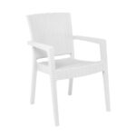 LORA-Pro Πολυθρόνα Στοιβαζόμενη, PP (Rattan Look) Απόχρωση Άσπρο κωδ. 0706-Ε-00025539
