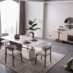 Σετ Τραπεζαρία GLORIA χρ. ΜΠΕΖ κωδ. 0741-SET GLORIA-BEIGE