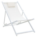 Σεζλόνγκ επαγγελματική Corte pakoworld αλουμίνιο λευκό-textilene μπεζ κωδ. 0060-152-000008