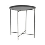 Τραπέζι Caius pakoworld μέταλλο σε μαύρη απόχρωση Φ46x52εκ κωδ. 0060-152-000045