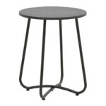 Τραπέζι Bramwell pakoworld μέταλλο ανθρακί Φ40x50εκ. κωδ.0060-152-000047