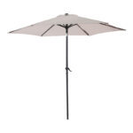 Ομπρέλα Frow pakoworld ανθρακί αλουμίνιο-ύφασμα μπεζ-γκρι Φ3m κωδ. 0060-218-000025