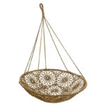 Αιώρα-κούνια κάθισμα Baylee pakoworld σχοινί μπεζ-καφέ Φ102x140εκ κωδ. 0060-220-000003