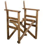 Σκελετός πολυθρόνας σκηνοθέτη Retto pakoworld μασίφ ξύλο οξιάς καρυδί κωδ. 0060-237-000001