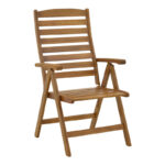 Πολυθρόνα 5 θέσεων Warmo pakoworld πτυσσόμενη ξύλο ακακίας φυσικό 62x66x110εκ. κωδ.0060-282-000007