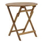 Τραπέζι Capruva pakoworld πτυσσόμενο φυσικό ξύλο ακακίας Φ70x74εκ.κωδ.0060-282-000019