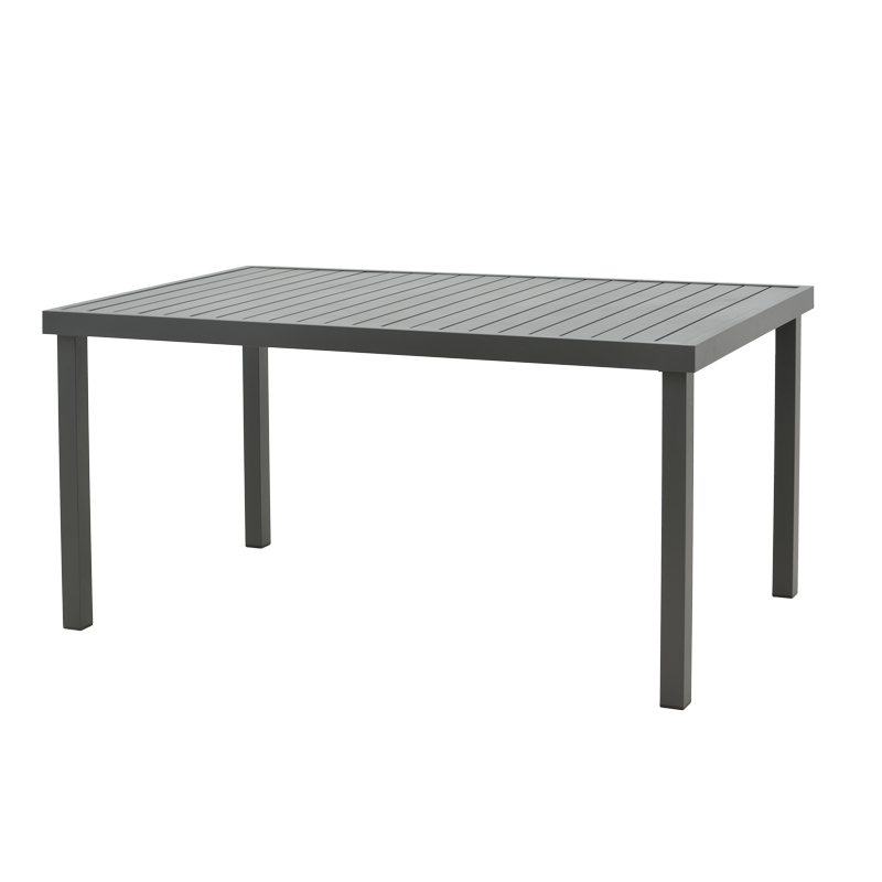 Τραπέζι Kliton  pakoworld αλουμινίου ανθρακί 150x80x74εκ. κωδ.0060-288-000007