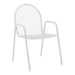 Πολυθρόνα Tarete pakoworld στοιβαζόμενη λευκό μέταλλο 55x64x86.5εκ. κωδ. 0060-308-000004