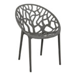 Πολυθρόνα Daren pakoworld pp σε ανθρακί απόχρωση 59x60x79,5εκ. κωδ. 0060-326-000029