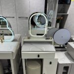 Τουαλέτα Κρεβ/ρας 6155 Με Καθρέπτη Led Και Σκαμπώ χρ. ΛΕΥΚΟ ΤΟΥ ΠΑΓΟΥ 60X40cm κωδ. 0770-K109-6155