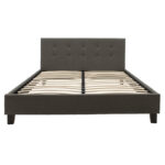 Κρεβάτι Mago pakoworld ύφασμα ανθρακί 150x200εκ κωδ. 0060-006-000038