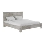 Κρεβάτι διπλό OLYMPUS pakoworld σε antique ανθρακί απόχρωση 160x200εκ. κωδ.0060-123-000190