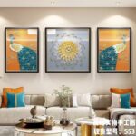 ΠΙΝΑΚΑΣ ΤΡΙΠΤΥΧΟΣ  ΠΑΓΩΝΙΑ  (60x80 /80x80/60x80) (PS FRAME+ GLASS) κωδ. 0770-K119-15