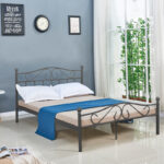 Κρεβάτι Yorick pakoworld μαύρο μεταλλικό 150x200εκ. κωδ.0060-285-000015