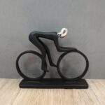 ΔΙΑΚΟΣΜΗΤΙΚΗ ΦΙΓΟΥΡΑ ΠΟΔΗΛΑΤΗΣ ΜΑΥΡΟ ΑΣΗΜΙ 22x5x17.5cm κωδ.0770-345345GH