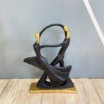 ΔΙΑΚΟΣΜΗΤΙΚΗ ΦΙΓΟΥΡΑ ΧΟΡΟΓΡΑΦΙΑ ΜΑΥΡΟ ΧΡΥΣΟ 22x6.5x28 κωδ.0770-413413GJ