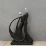 ΔΙΑΚΟΣΜΗΤΙΚΗ ΦΙΓΟΥΡΑ ΧΟΡΟΓΡΑΦΙΑ ΜΑΥΡΟ ΑΣΗΜΙ 17.5x6x27cm κωδ.0770-414414GY