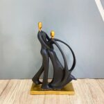 ΔΙΑΚΟΣΜΗΤΙΚΗ ΦΙΓΟΥΡΑ ΧΟΡΟΓΡΑΦΙΑ ΜΑΥΡΟ ΧΡΥΣΟ 17.5x6x27cm κωδ.0770-414414GJ