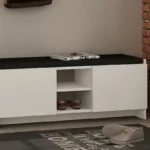 Έπιπλο εισόδου σκαμπό-παπουτσοθήκη ZULLA pakoworld 10 ζεύγων λευκό 110x37x43εκ. κωδ.0060-119-000816