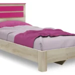 Κρεβάτι παιδικό Looney pakoworld σε χρώμα castillo-ροζ 100x200εκ. κωδ.0060-123-000077