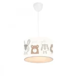 Παιδικό φωτιστικό οροφής μονόφωτο PWL-1095 pakoworld Ε27 γκρι-λευκό Φ24x20εκ. κωδ.0060-202-000076