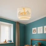 Παιδικό φωτιστικό οροφής μονόφωτο PWL-1097 pakoworld Ε27 λευκό-πορτοκαλί Φ30x20εκ. κωδ.0060-202-000108