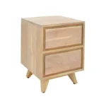 Κομοδίνο Emira pakoworld μασίφ ακακίας σε φυσική απόχρωση 40x40x54εκ. κωδ.0060-376-000002