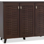 Παπουτσοθήκη-ντουλάπι MANTAM pakoworld 16 ζεύγων χρώμα καρυδί 115,5x40x92εκ. κωδ.0060-049-000006