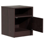 Κομοδίνο Foly pakoworld με ένα ντουλάπι καρυδί 40x40x50εκ κωδ. 0060-049-000071