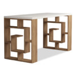 Γραφείο Labirent pakoworld χρώμα λευκό -φυσικό 140x60x75εκ. κωδ.0060-119-000806