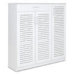 Παπουτσοθήκη-ντουλάπι SANTE pakoworld 30 ζεύγων χρώμα λευκό 120x37x123εκ. κωδ.0060-123-000027