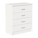 Συρταριέρα OLYMPUS pakoworld με 4 συρτάρια χρώμα λευκό 80x40x95εκ κωδ. 0060-123-000209